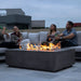 Hanging out around the Stonelum Manhattan 01 Rectangular Graphite Fire Pit Table