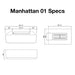 Stonelum Manhattan 01 Rectangular Fire Pit Table Specs