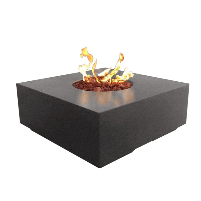 stonelum praga 1 square graphite gas fire pit
