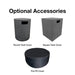 optional accessories for stonelum fire pits