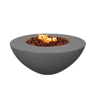 Stonelum Venecia 03 42-Inch Round Concrete Gas Fire Bowl in Graphite