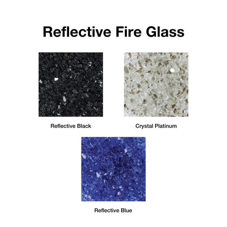 Reflective Fire Glass Color Options