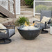 The Outdoor GreatRoom Company Cove 42-Inch Midnight Mist Gas Fire Bowl with Optional Wind Guard