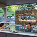 Outdoor Greatroom See-Through Gas Fireplace by the hot tub