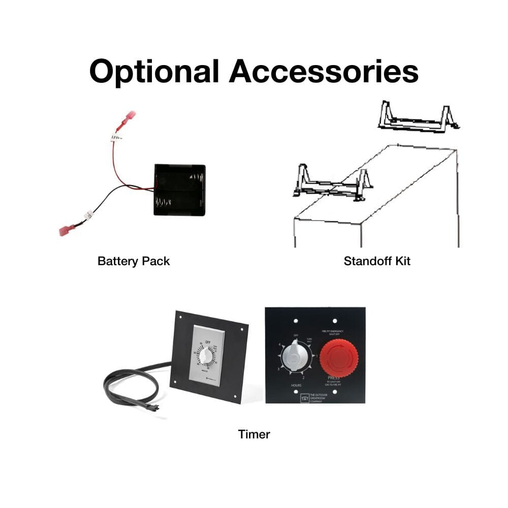 The Outdoor GreatRoom Company Ready to Finish Gas Fireplace Optional Accessories