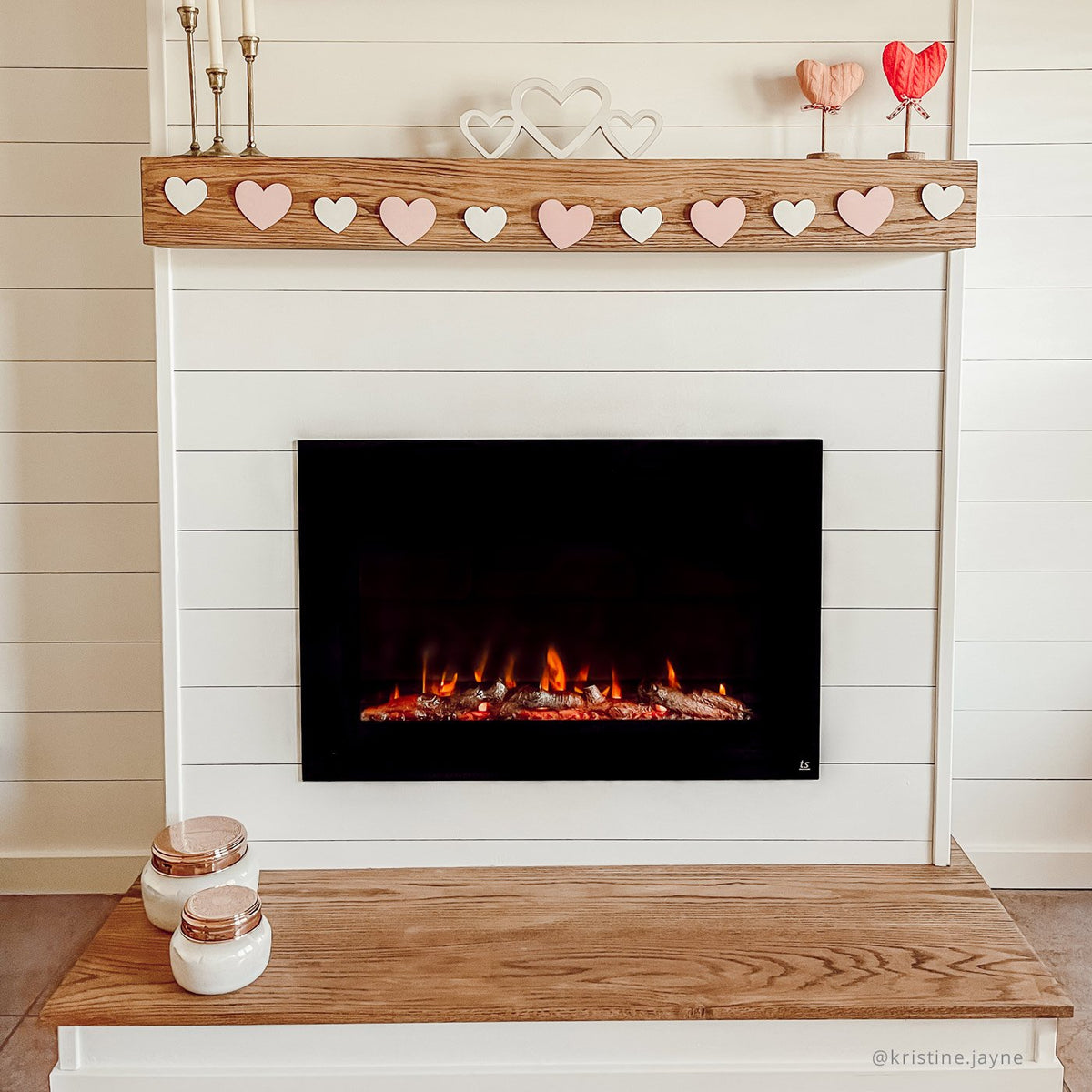 Touchstone Forte 40-Inch electric fireplace installed in a room