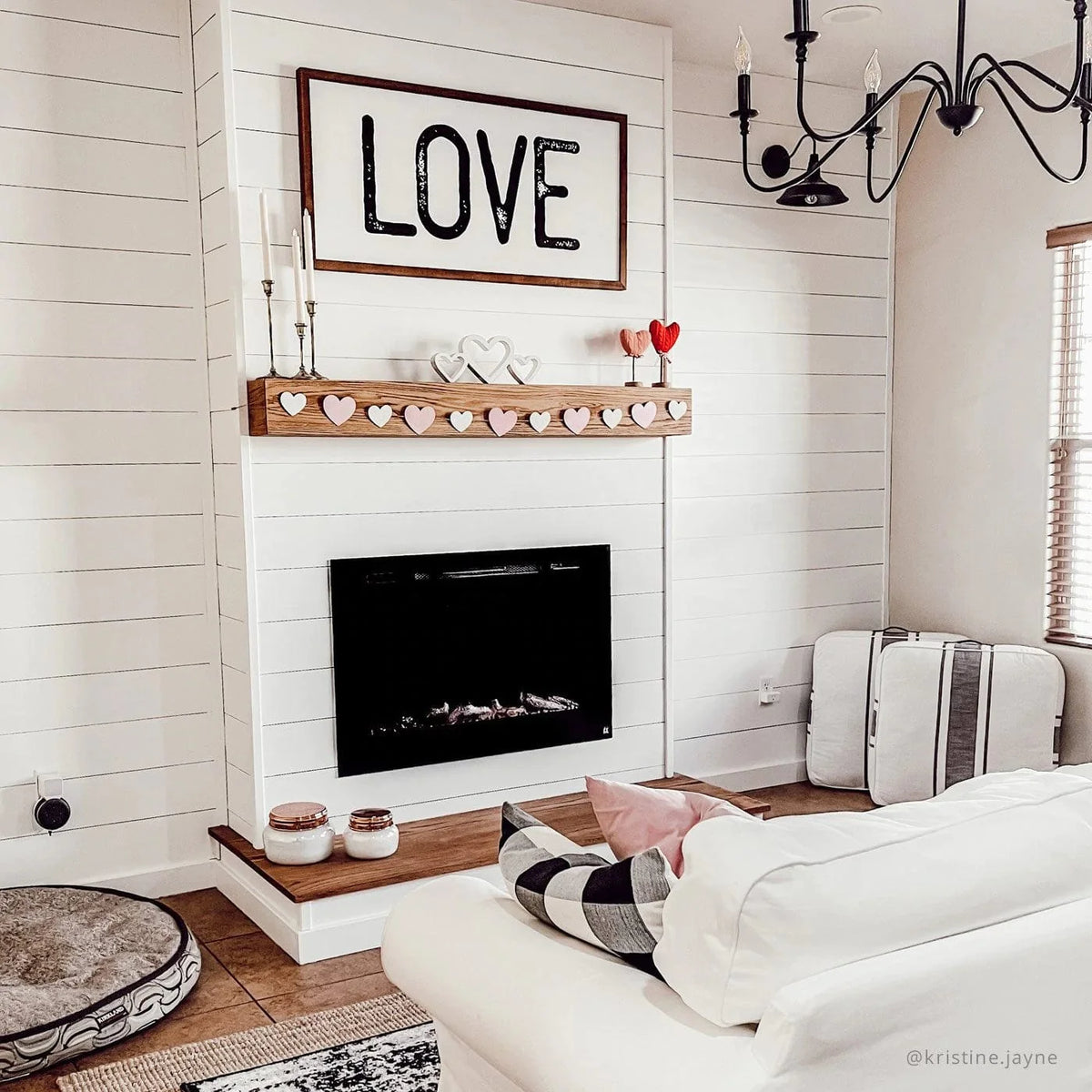 Touchstone Forte Steel 40-Inch electric fireplace with the flame switched off