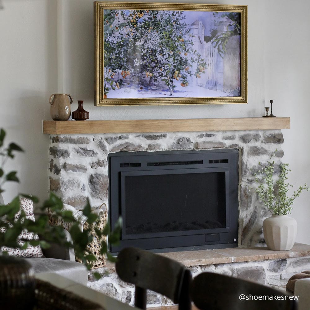 Touchstone Forte Steel 40-Inch electric fireplace installed in a room