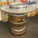 Wine Barrel Dude Extended Height Fire Pit Table with Lighter Stain