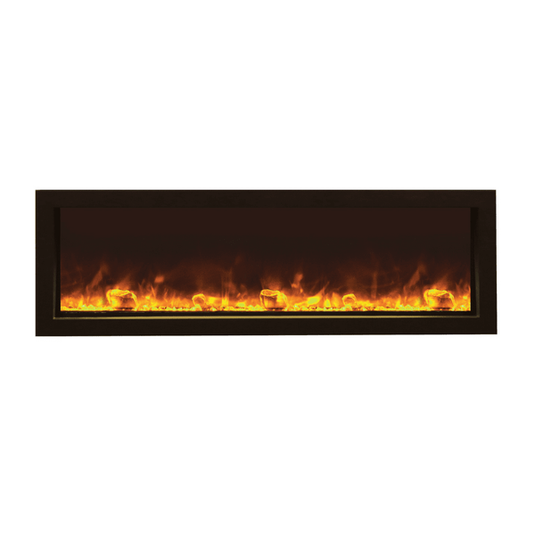 Amantii Panorama SLIM 50-Inch Built-in Indoor/Outdoor Electric Fireplace with Yellow Flame