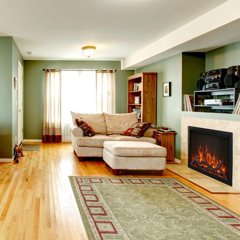 Amantii Traditional 44" Built-in Electric Fireplace in a traditional Living Room