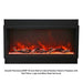 DEEP 40-Inch Built-in Indoor/Outdoor Electric Fireplace with red Flame and Black steel surround