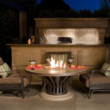 American Fyre Designs Fiesta 54" Fire Pit Dining Table in Outdoor Kitchen/Dining