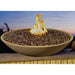 American Fyre Designs Marseille 48-Inch Round Concrete Gas Fire Bowl with Copper Reflective Fire Glass