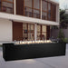 American Fyre Designs Milan Low Fire Pit Table in Black Lava Color