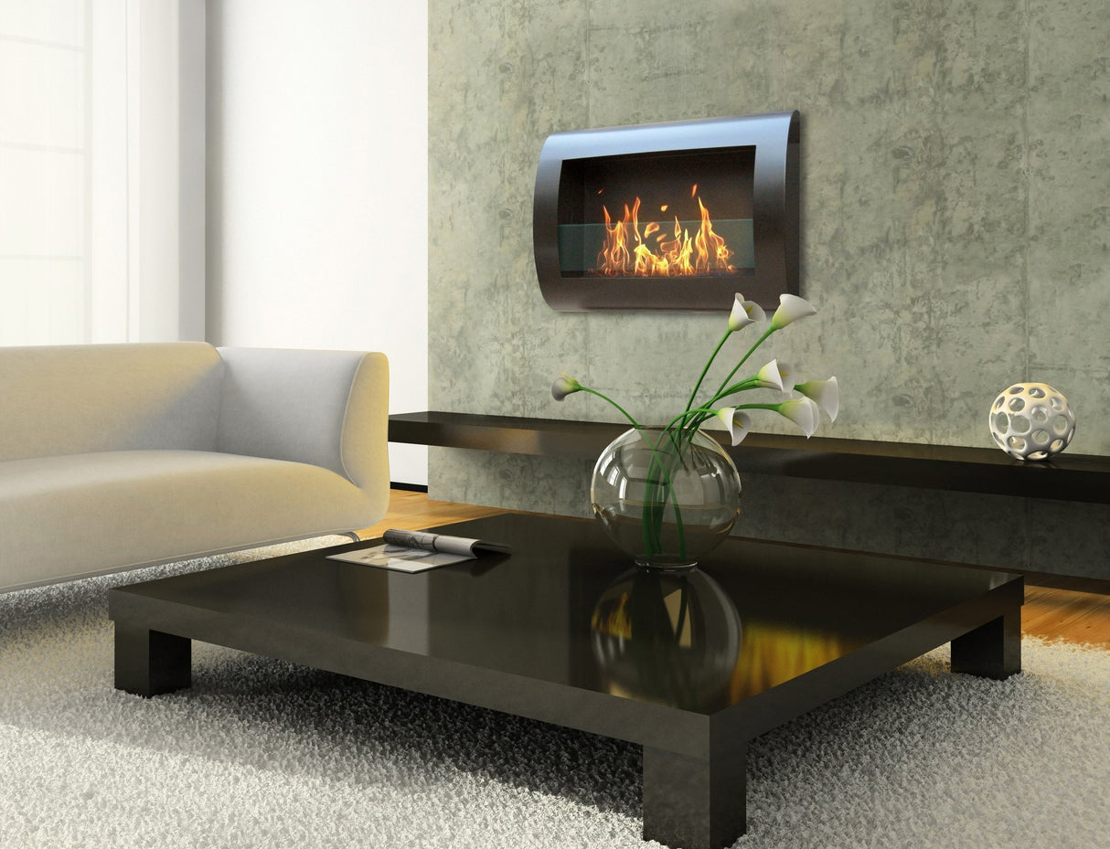 Ethanol Fireplace - Anywhere Fireplace Chelsea Wall Mounted Ethanol Fireplace