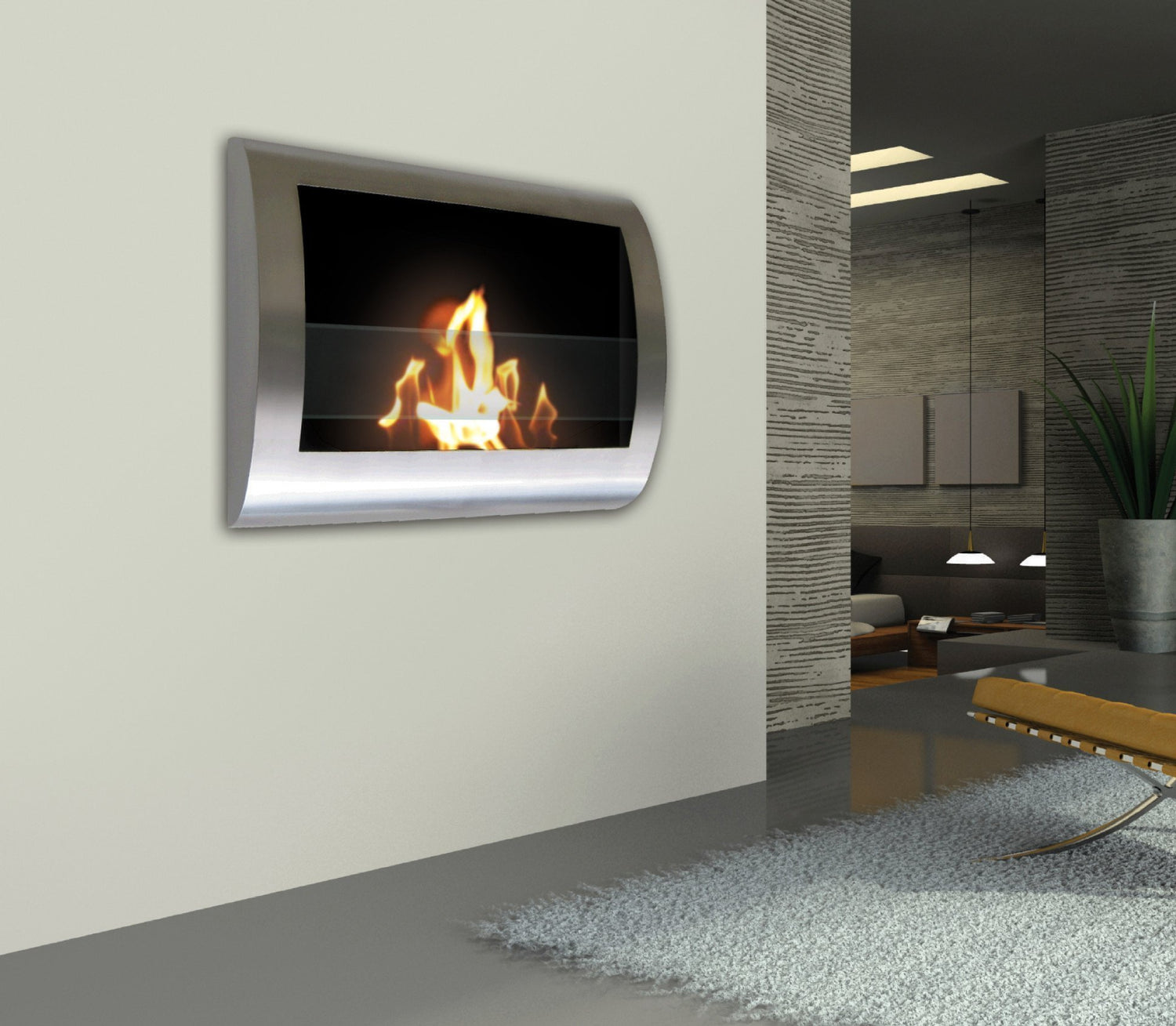 Ethanol Fireplace - Anywhere Fireplace Chelsea Wall Mounted Ethanol Fireplace