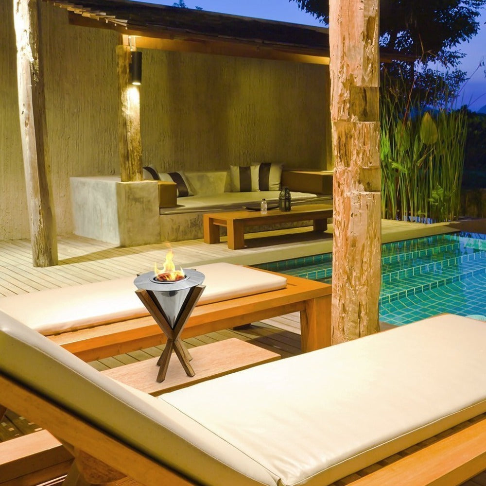 Anywhere Fireplace Southampton Teak 12" - Gel Fireplace