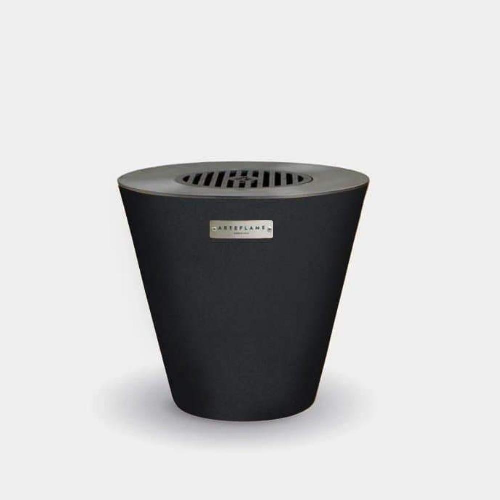 Arteflame One Series 20" Matte Black Fire Pit with Cooktop & Optional Grill Grate