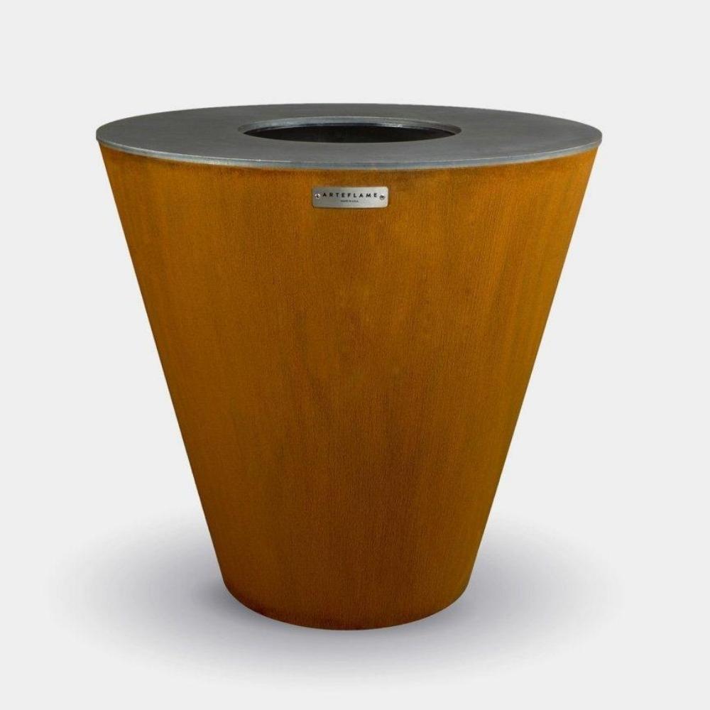 Arteflame One Series 40" Corten Steel Fire Pit with Cooktop