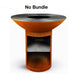 Arteflame Classic 38-Inch Tall Corten Steel Fire Pit with Storage - No Bundle