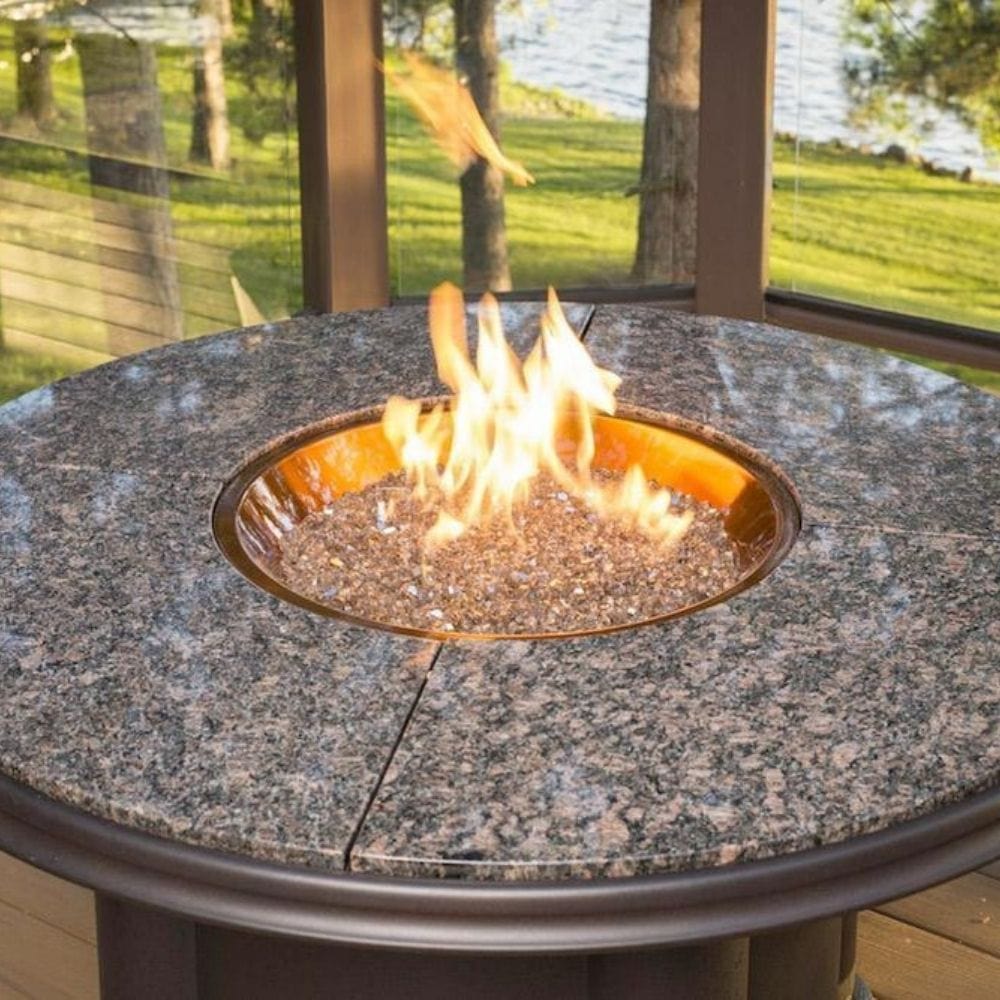 Round Fire Pit with Krystallo Diamond Fire Glass