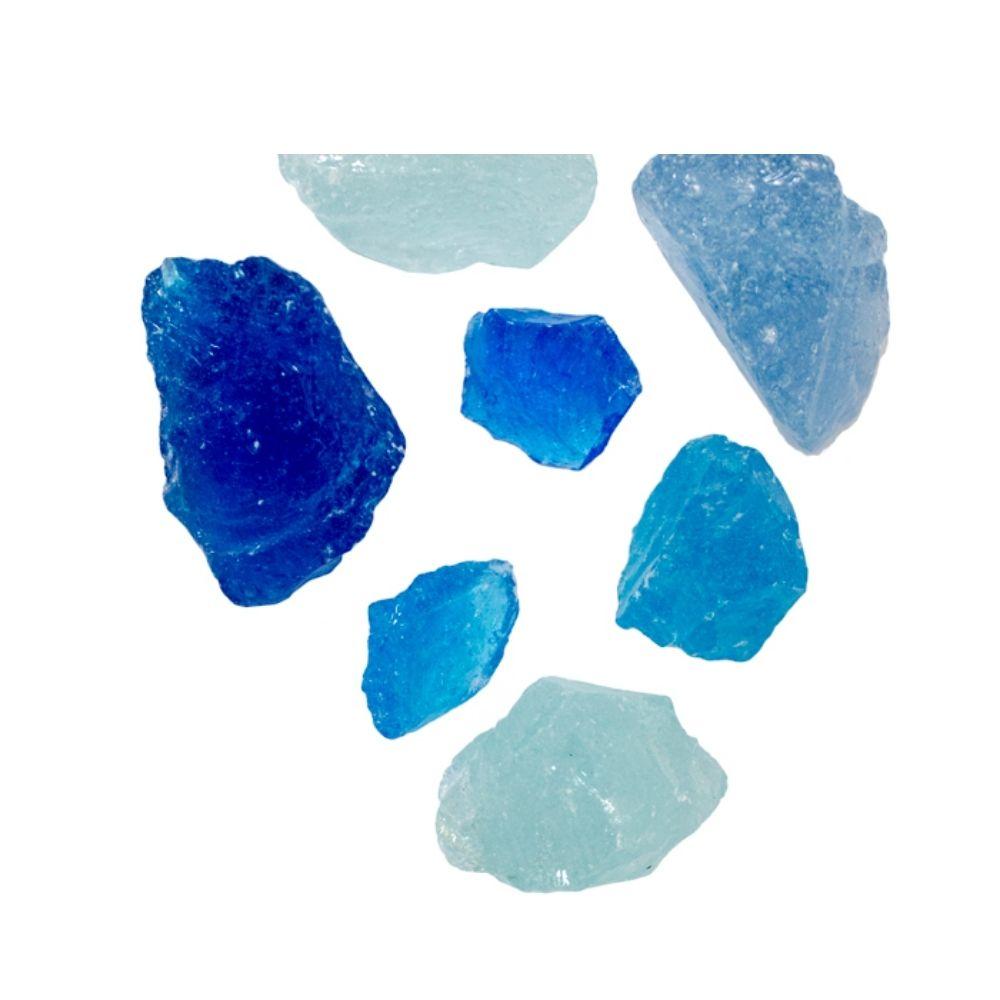 AZ Patio Heaters 1/2"-3/4" Fire Glass for Gas Fire Pits Bahama Blends