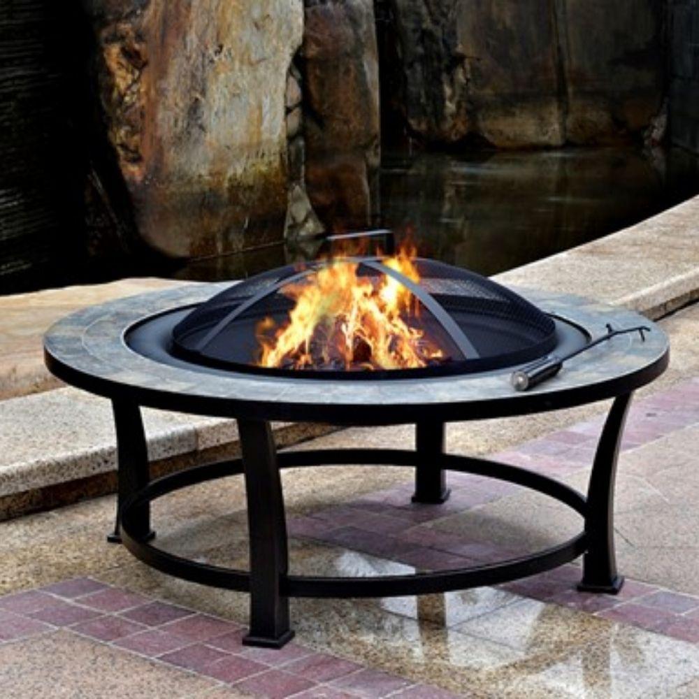 AZ Patio Heaters Slate Tile 40" Round Fire Pit (FT-51216)
