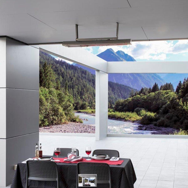 Bromic Cobalt Smart-Heat Ceiling Mounted Electric Heater in Covered Outdoor Area