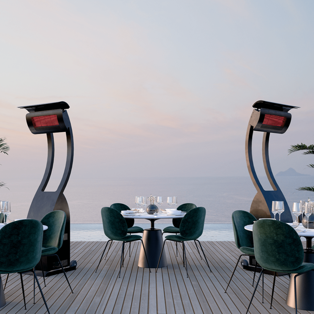 Bromic Tungsten Smart-Heat Portable LPG Heater in Outdoor Dining Area