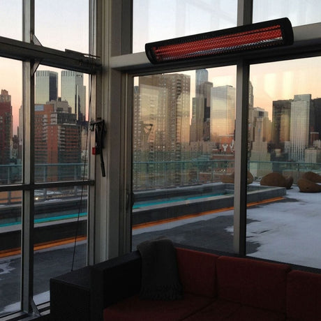 Bromic Tungsten Smart-Heat Black Wall Mounted Electric Heater Indoors