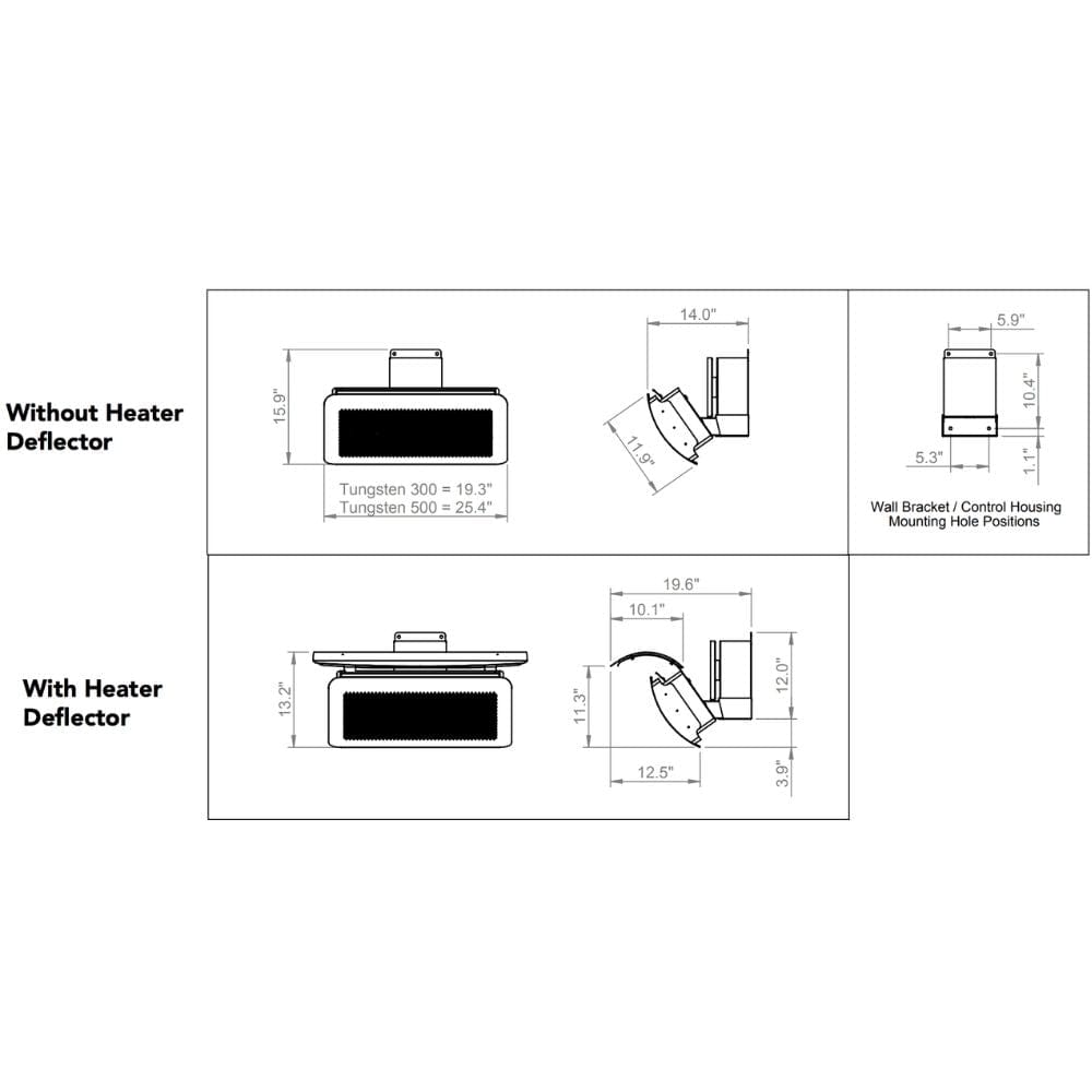 Bromic Tungsten Smart-Heat Gas Heater Clearances