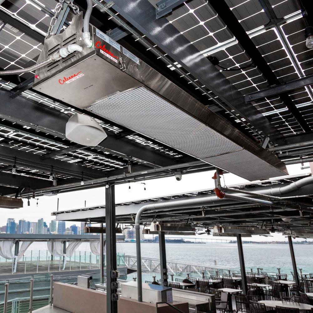 Calcana High Output 10' Stainless Steel Gas Patio Heaters Ceiling Mounted