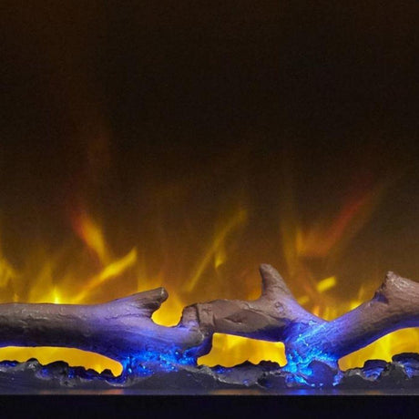 Dimplex Winslow Curved Wall Mounted/Tabletop Electric Fireplace with yellow Flamee option