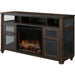 Angled view of Dimplex Xavier Media Console with Electric Fireplace for 59-Inch TV