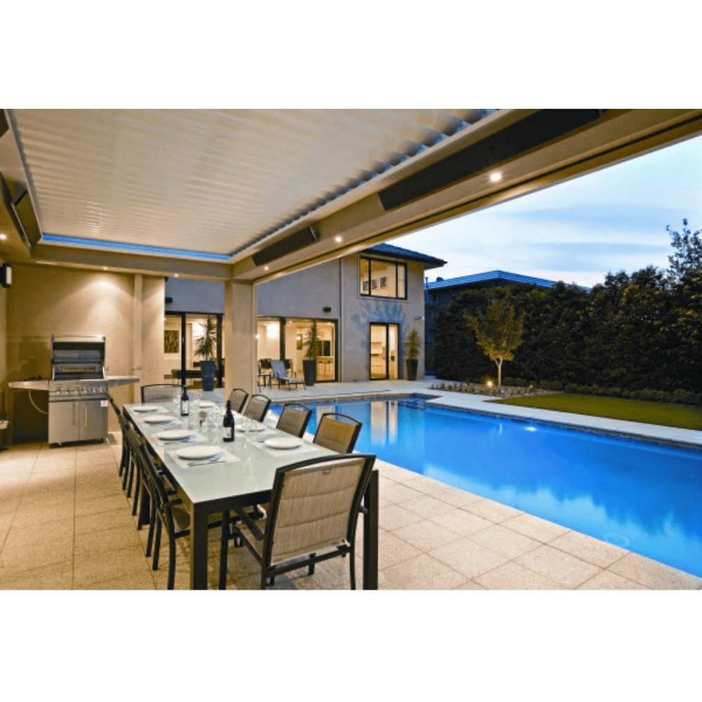 Dimplex DLW Series 53.5" Infrared Electric Heater 2400W 240V Black in Patio by the Pool