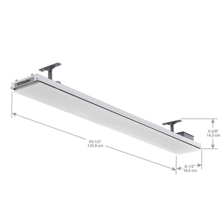 Dimplex DLW Series 1500W White Infrared Electric Heater Dimensions