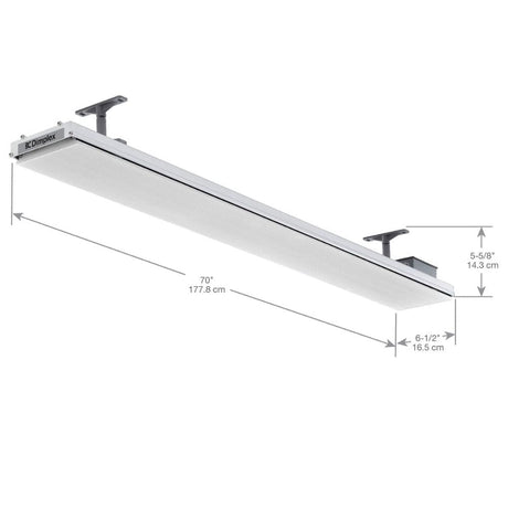 Dimplex DLW Series 70-Inch 3200W 240V Infrared Electric Heater Dimensions
