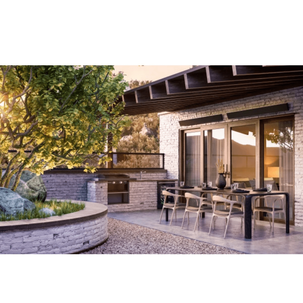 Dimplex DLW Series 70-Inch Radiant Infrared Electric Heater Black in Patio setting