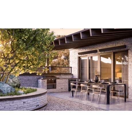 Dimplex DLW Series 70-Inch Radiant Infrared Electric Heater Black in Patio setting