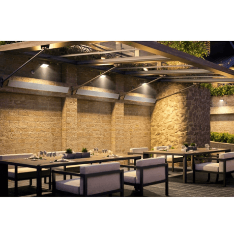 Dimplex DLW Series 70-Inch Radiant Infrared Electric Heater White in Cafe setting