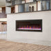 Dimplex Multi-Fire SL 50-Inch Built-In Smart Electric Fireplace built into a counter
