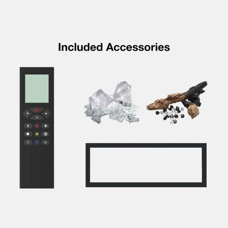 Items Included with Dynasty Cascade Linear Electric Fireplace