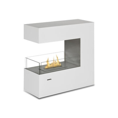 Eco-Feu Paramount, 3-Sided Free Standing/Built-in Ethanol Fireplace White