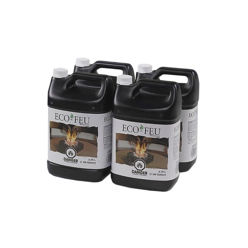 Eco-Feu Superior Quality Bio-Ethanol Fuel - 4 x 1 Gallon Canisters (FL-00053-NS)