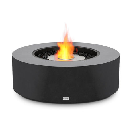 EcoSmart Fire Ark 40 Round Concrete Gas Fire Pit Table in Graphite