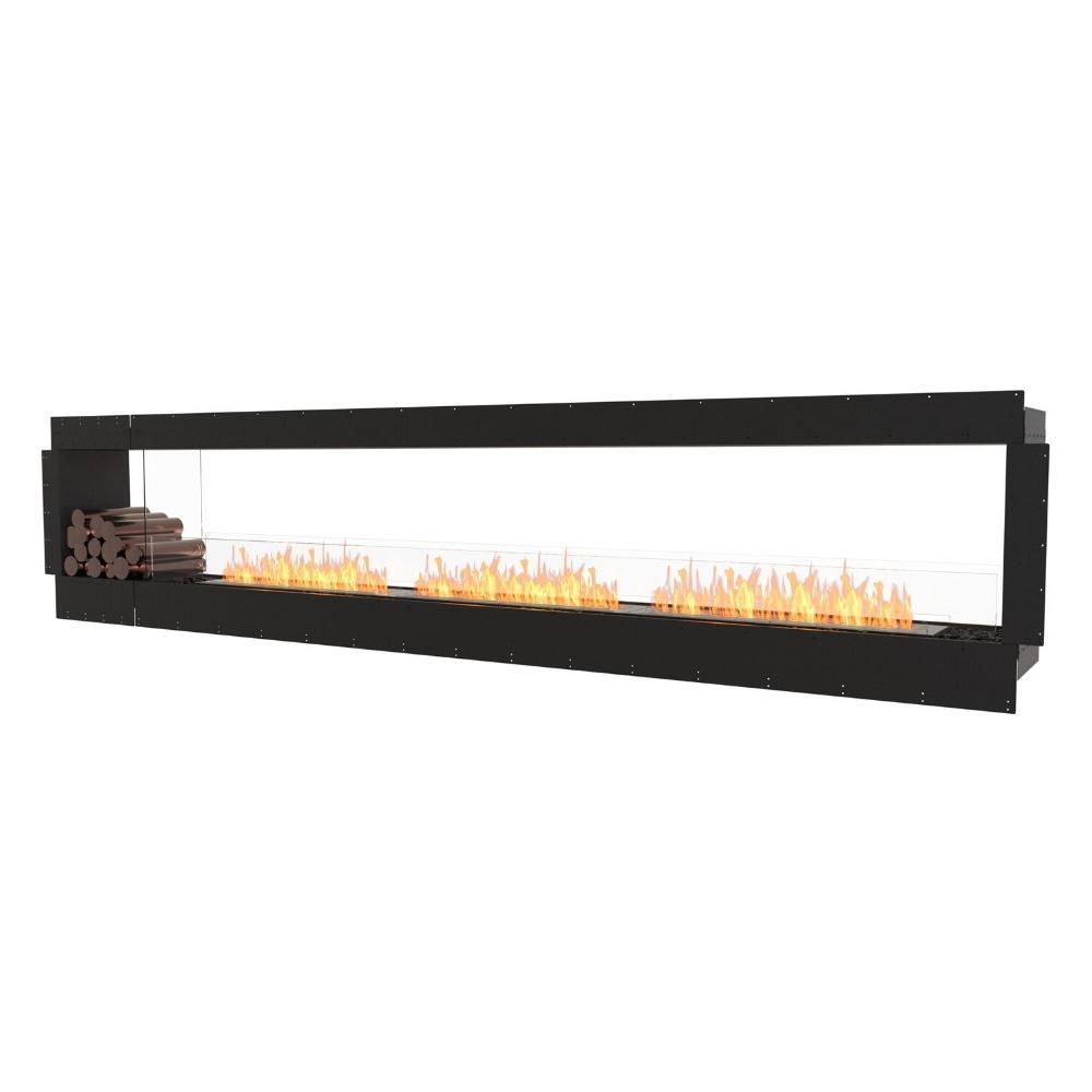 EcoSmart Fire Flex Double Sided 141" Built-in Ethanol Firebox with Decorative Box