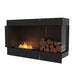 EcoSmart Fire Flex 50" Left Corner Built-in Ethanol Firebox with Decorative Box on the Right