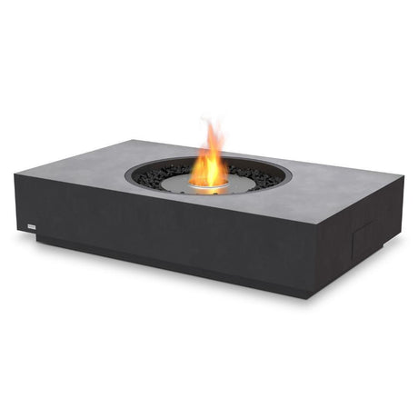 EcoSmart Fire Martini 50" Rectangular Concrete Gas Fire Pit Table in Graphite