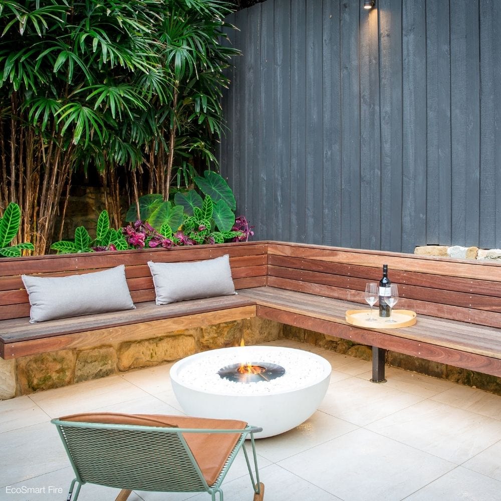 EcoSmart Fire Mix Fire Bowl in Outdoor Patio 2, Daylight